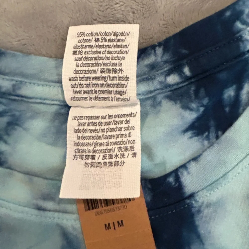 Victoria’s Secret PINK Blue Tie Dye Ruched Side Dress NWT Size M - Picture 7 of 7